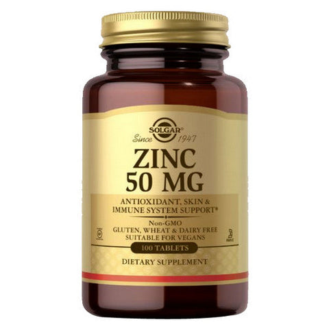Solgar, Zinc, 50 mg, 100 Tabs Solgar