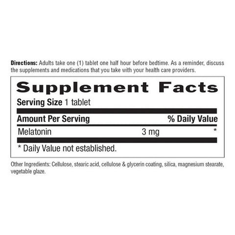 Country Life, Melatonin (Rapid Release), 3 MG, 90 Tabs Country Life