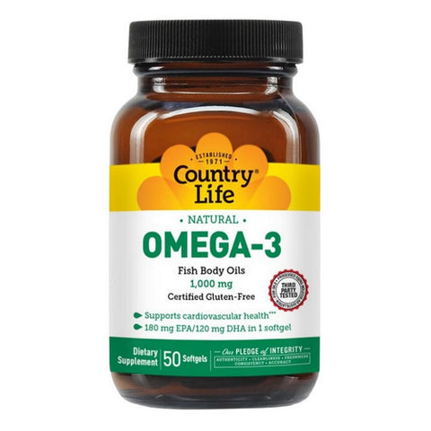 Natural Omega-3 50 Softgels by Country Life