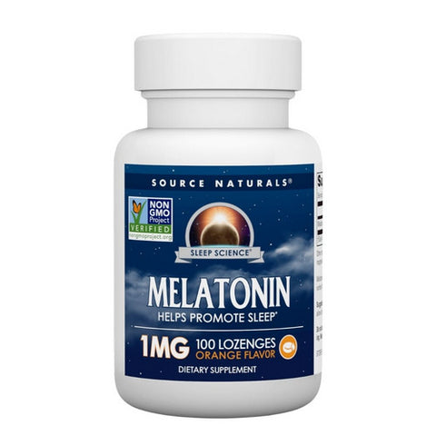 Source Naturals, Melatonin, 1 mg, Sublingual Orange 100 Tabs Source Naturals