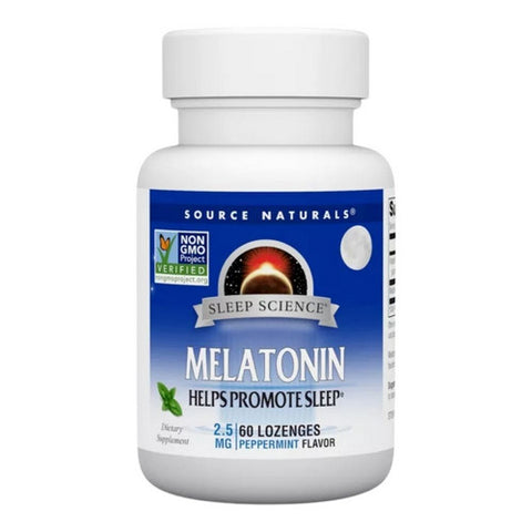 Melatonin Peppermint Sublingual Peppermint 60 Tabs by Source Naturals