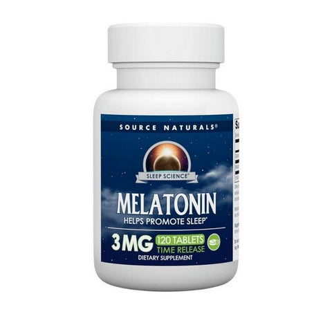 Source Naturals, Timed Release Melatonin, 3 mg, Timed Release 120 Tabs Source Naturals