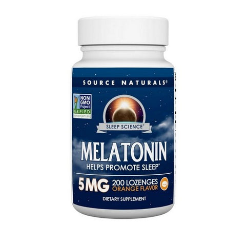 Melatonin Orange 200 Lozenges by Source Naturals