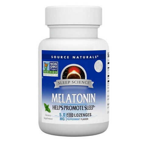 Melatonin Peppermint Sublingual Peppermint 100 Tabs by Source Naturals