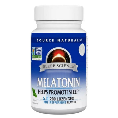 Melatonin Peppermint 200 Lozenges by Source Naturals