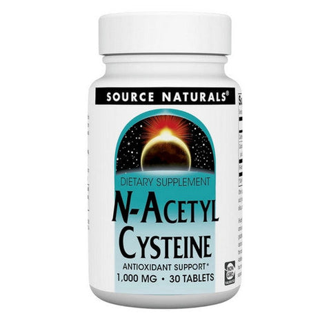 Source Naturals, N-Acetyl Cysteine, 1000 MG, 30 Tabs Source Naturals