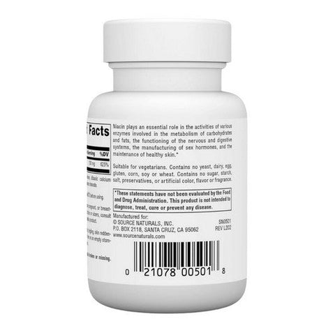 Source Naturals, Niacin, 100 mg, 100 Tabs Source Naturals