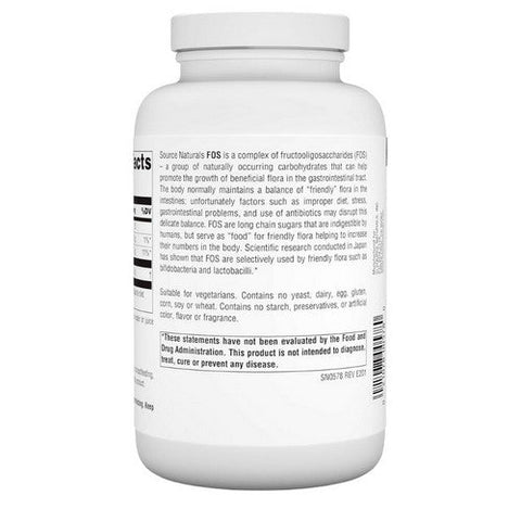 Source Naturals, Nutraflora Fos, 200 gm, Powder Source Naturals