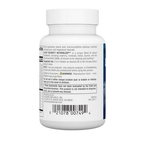 Source Naturals, Sleep Science Nutrasleep, 40 Tabs Source Naturals