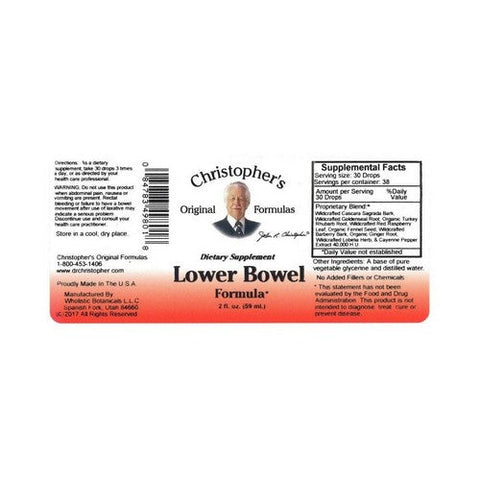 Dr. Christophers Formulas, Original Formulas Lower Bowel Formula, 2 OZ Dr. Christophers Formulas