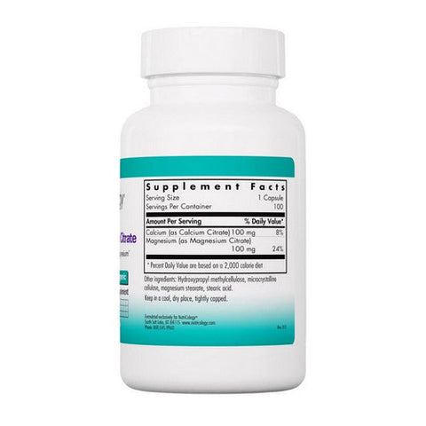 Nutricology/ Allergy Research Group, Calcium Magnesium Citrate, 100 Caps Nutricology/ Allergy Research Group