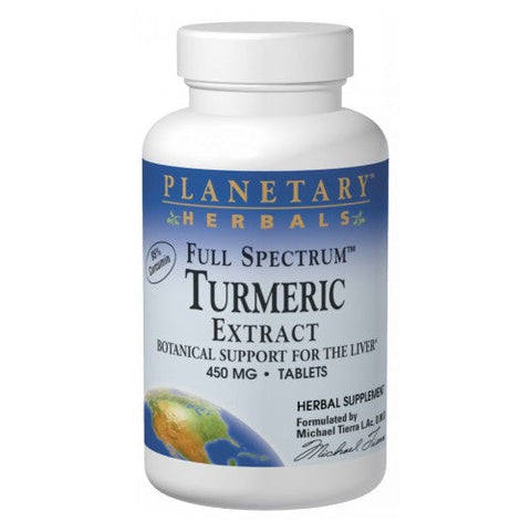 Planetary Herbals, Full Spectrum Turmeric Ext 450mg, 450 mg, 120 Tabs Planetary Herbals