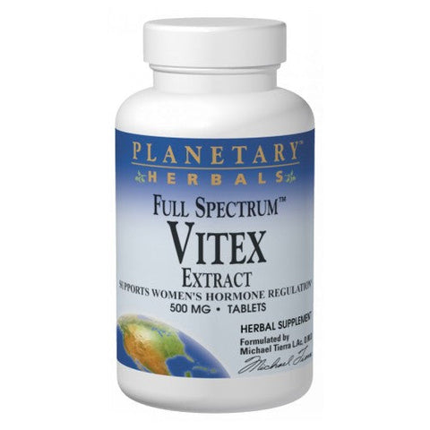 Planetary Herbals, Full Spectrum Vitex Extract, 500 Mg, 60 Tabs Planetary Herbals