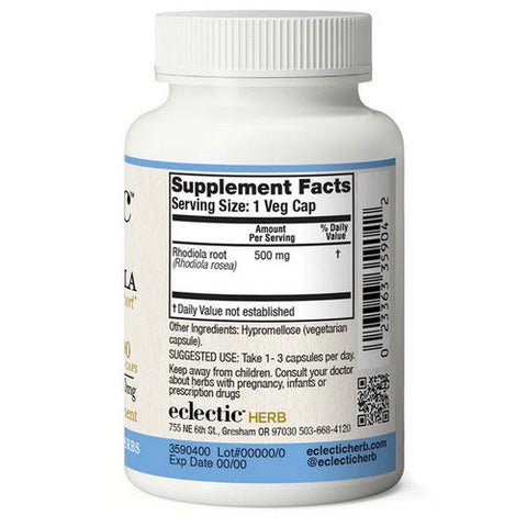 Eclectic Herb, Rhodiola, 500 Mg, 90 Veg Caps Eclectic Herb