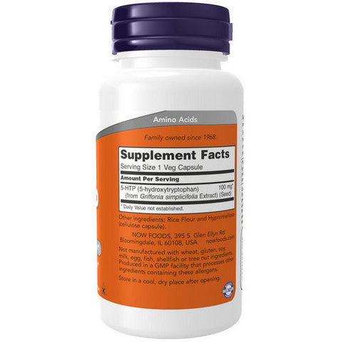 Now Foods, 5-HTP, 100 mg, 60 Vcaps Now Foods