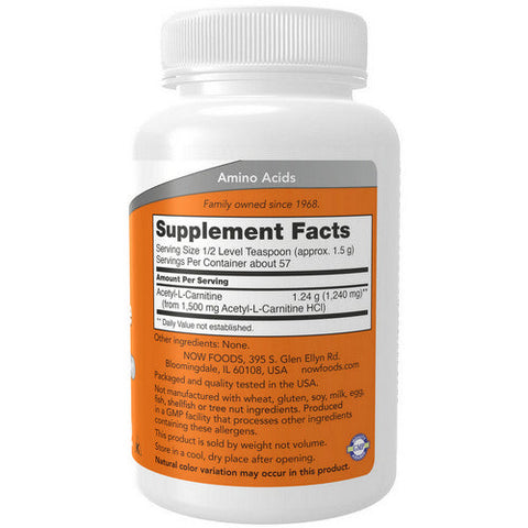 Now Foods, Acetyl-L-Carnitine Powder, 3 Oz Now Foods