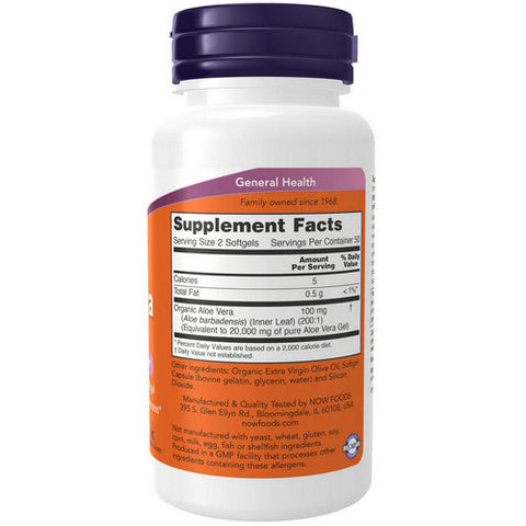 Now Foods, Aloe Vera, 10000 Mg, 100 Softgels Now Foods