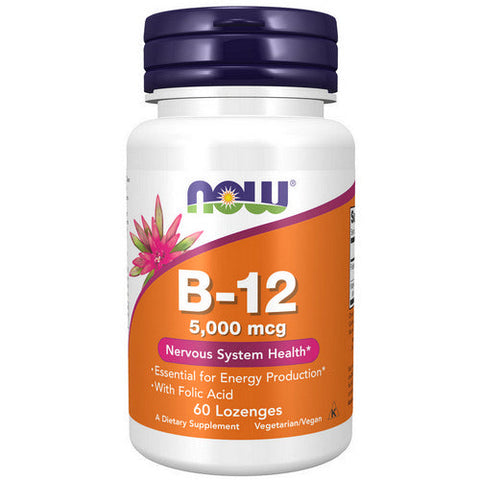 Now Foods, Vitamin B-12, 5,000 Mcg, 60 Lozenges Now Foods