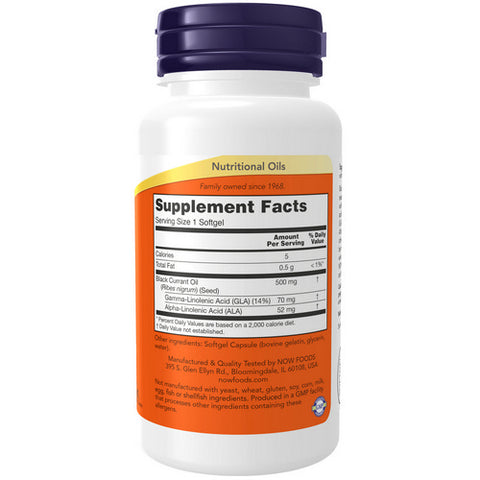 Now Foods, Black Currant Oil, 500 Mg, 100 Softgels Now Foods