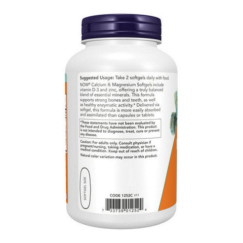 Now Foods, Calcium & Magnesium, 240 Softgels Now Foods