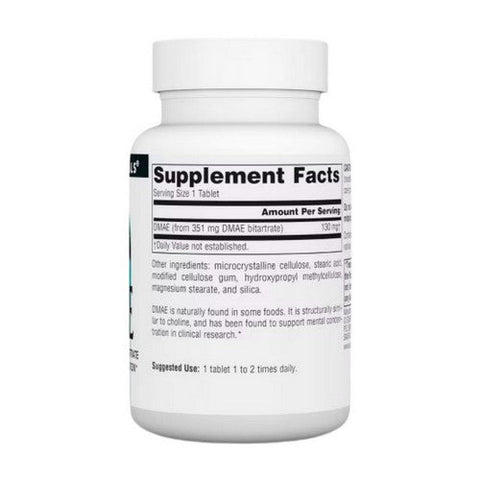 Source Naturals, Dmae Dimethylaminoethanol Bitartrate, 351 mg, 100 Tabs Source Naturals