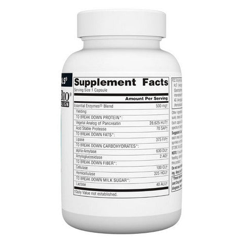Source Naturals, Daily Essential Enzymes, 500 Mg, 120 Caps Source Naturals
