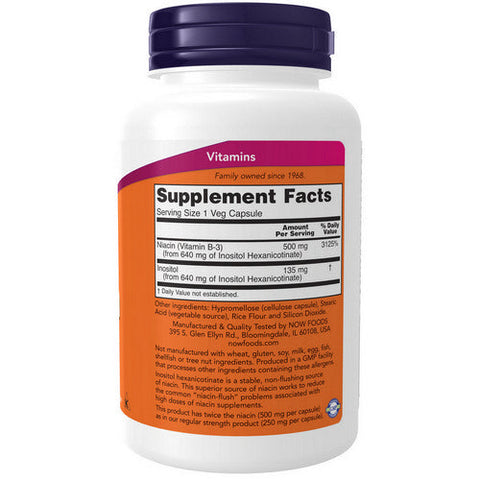 Now Foods, Flush Free Niacin, 500 mg, 90 Veg Caps Now Foods