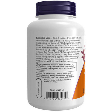 Now Foods, Grape Seed, 100 mg, 200 Caps Now Foods