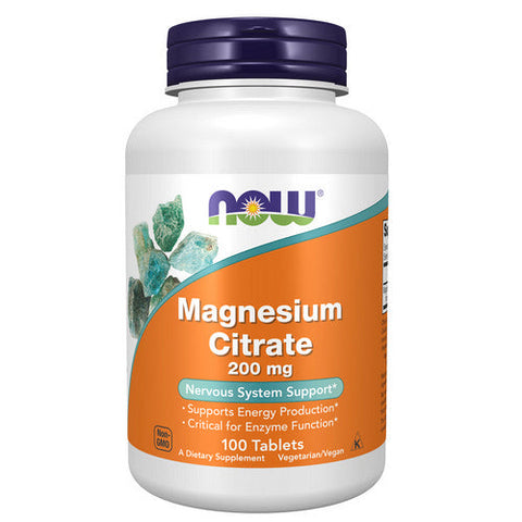 Now Foods, Magnesium Citrate, 200 mg, 100 Tabs Now Foods