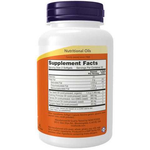 Now Foods, Omega 3-6-9, 1000 mg, 100 Softgels Now Foods
