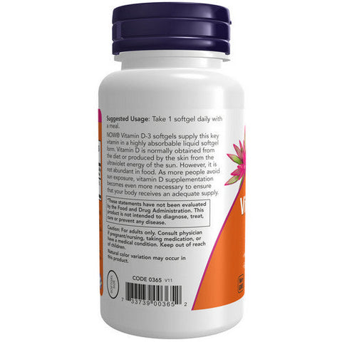 Now Foods, Vitamin D-3, 1000 IU, 180 Sofgels Now Foods
