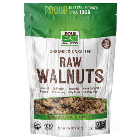 Now Foods, Certified Organic Raw Walnuts, 12 oz Now Foods
