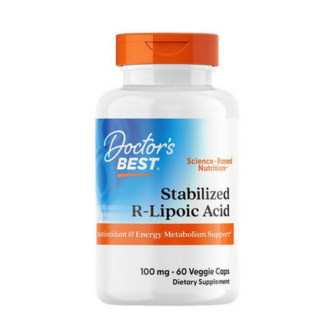 Doctors Best, Stabilised R-Lipoic Acid, 100 mg, 60 Veggie Caps Doctors Best