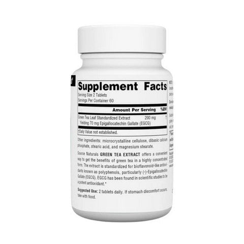 Source Naturals, Green Tea, 100 MG, Extract 120 Tabs Source Naturals
