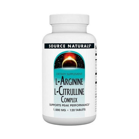 Source Naturals, L-Arginine L-Citrulline Complex, 1000 Mg, 120 Tabs Source Naturals