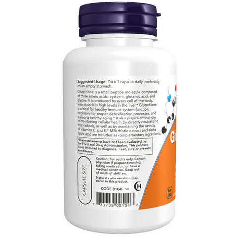 Now Foods, Glutathione, 500 mg, 60 Vcaps Now Foods