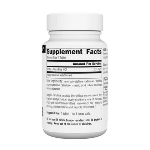 Source Naturals, Acetyl L-Carnitine, 250 mg, 120 Tabs Source Naturals