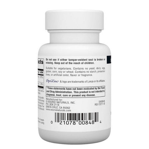 Source Naturals, OptiZinc, 30 Mg, 120 Tabs Source Naturals
