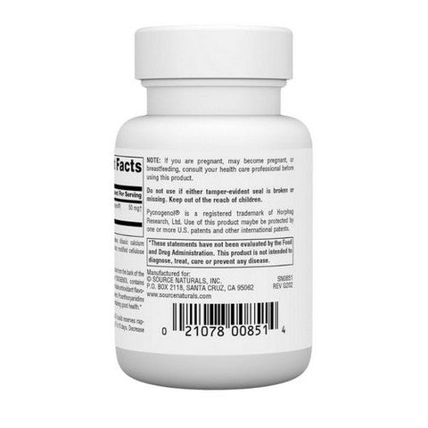 Source Naturals, Pycnogenol Proanthocyanidin Complex, 50 MG, 30 Tabs Source Naturals