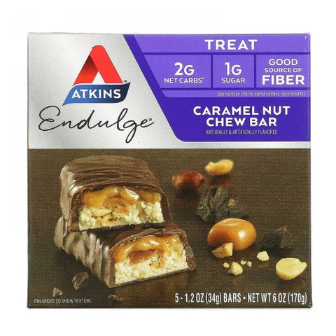 Atkins, Endulge Caramel Nut Chew Bar, 5 Bars Atkins
