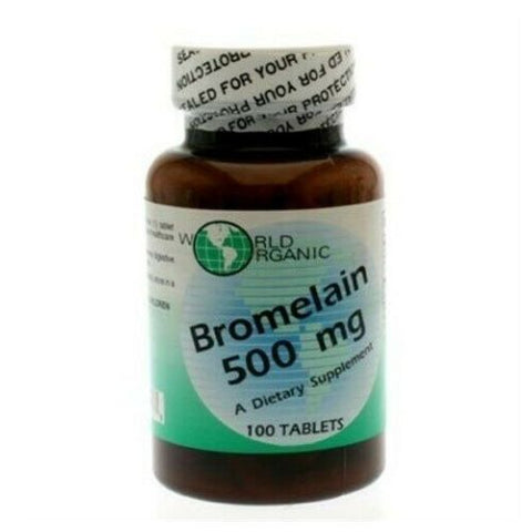 World Organics, Bromelain, 500 Mg, 100 Tabs World Organics
