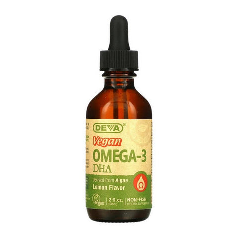 Vegan Omega -3 DHA Liquid Lemon, 2 Oz by Deva Vegan Vitamins