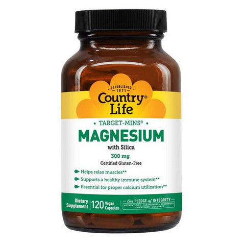 Country Life, Magnesium Target-Mins, 120 Caps