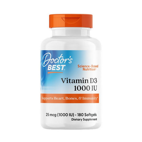 Doctors Best, Vitamin D3, 1000 IU, 180 Softgels Doctors Best