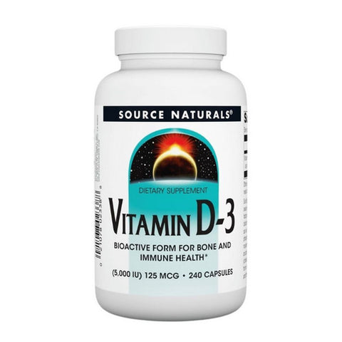 Source Naturals, Vitamin D-3, 5000 IU, 240 Caps Source Naturals