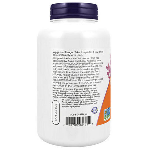 Now Foods, Red Yeast Rice Extract, 600 mg, 240 Vcaps Now Foods