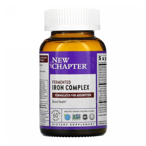 New Chapter, Fermented Iron Complex, 60 Vegetarian Tabs New Chapter