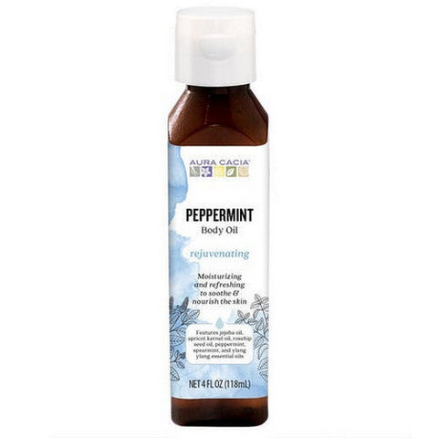 Aura Cacia, Harvest Aromatherapy Body Oil, Peppermint 4 oz Aura Cacia