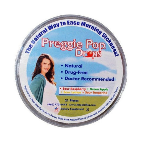 Three Lollies, Preggie Pop Drops Mixed Fruit, 21 Drops Three Lollies
