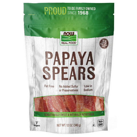 Now Foods, Papaya Spears Low Sugar, 12 oz Now Foods